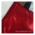 shinning red fashion dress polyfiber coating on fabric shiny nylon fabric knitted summer fabrics